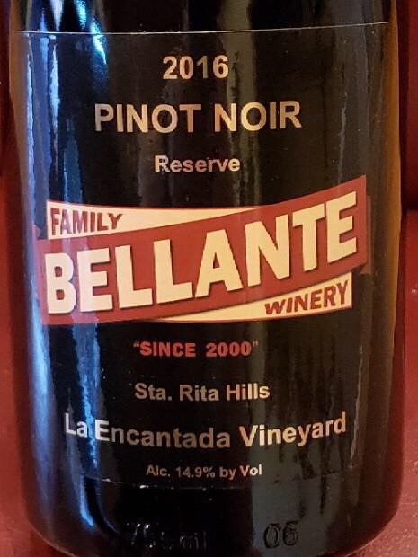 Bellante Family Winery - La Encantada Vineyard Reserve Pinot Noir - 2016