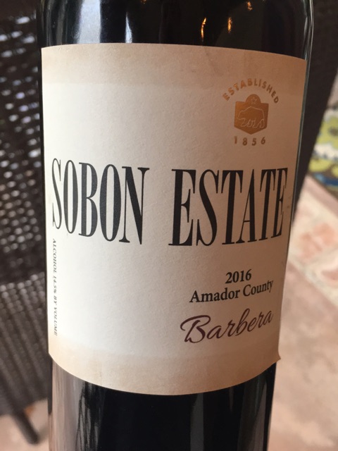Sobon Estate - Barbera - 2016