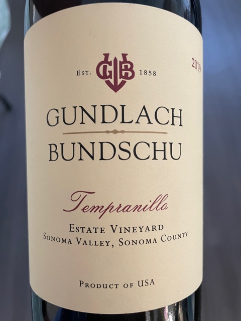 Gundlach Bundschu - Estate Vineyard  Tempranillo - 2011