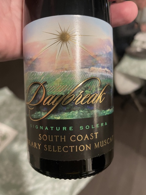 Carter Estate - Daybreak Signature Solera Library Selection Muscat - N.V.