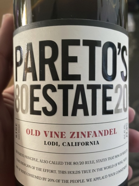 Pareto's Estate - Eighty20 Zinfandel - 2019