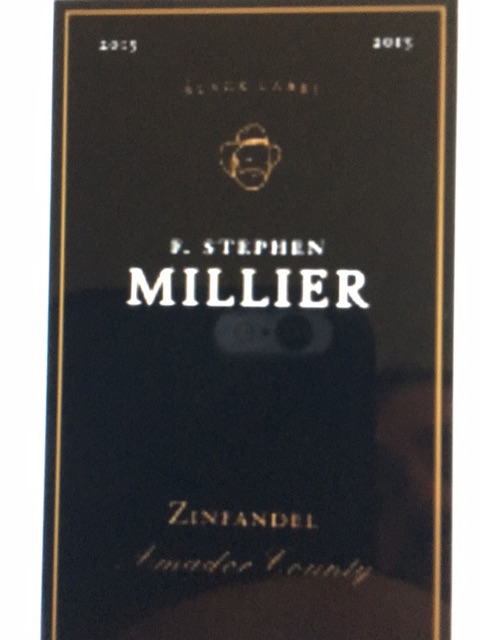 F. Stephen Millier - Black Label Zinfandel - 2015