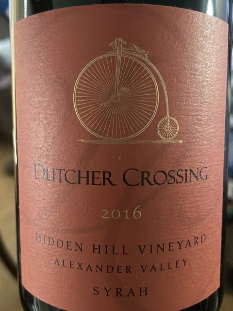 Dutcher Crossing - Hidden Hill Vineyard Syrah - 2016