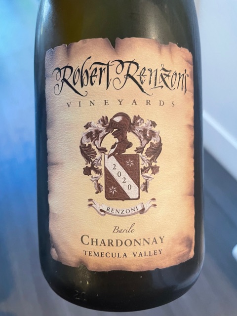 Robert Renzoni - Barile Chardonnay - 2019