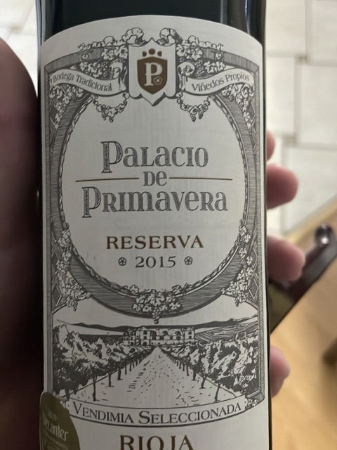Palacio de Primavera - Vendimia Seleccionada Reserva - 2015