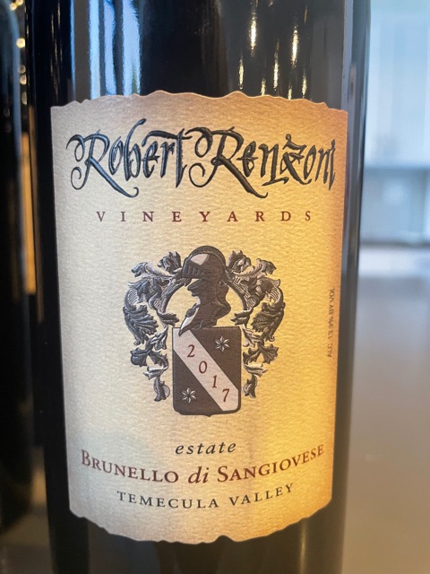 Robert Renzoni - Brunello di Sangiovese - 2017