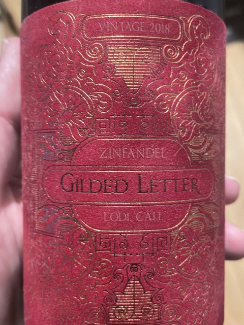 Gilded Letter - Old Vines Zinfandel - 2018