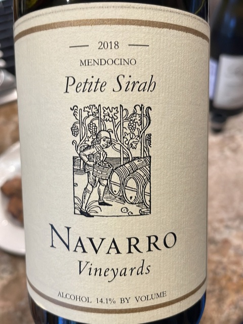Navarro Vineyards - Petite Sirah - 2018