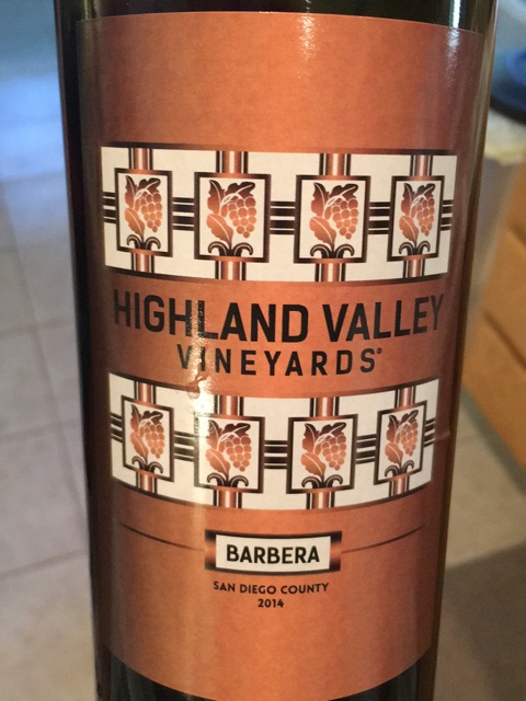 Highland Valley - Barbera - 2014