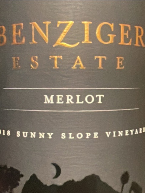 Benziger - Sunny Slope Vineyard Merlot - 2018
