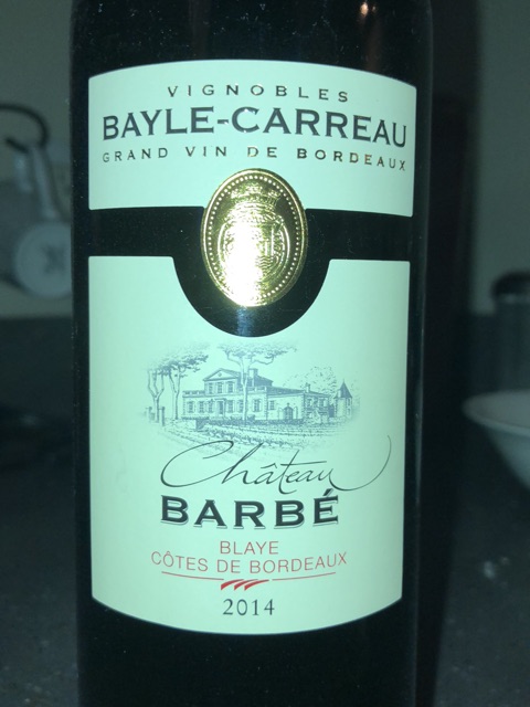Bayle-Carreau - Chateau Barbé Blaye Côtes de Bordeaux Rouge - 2014