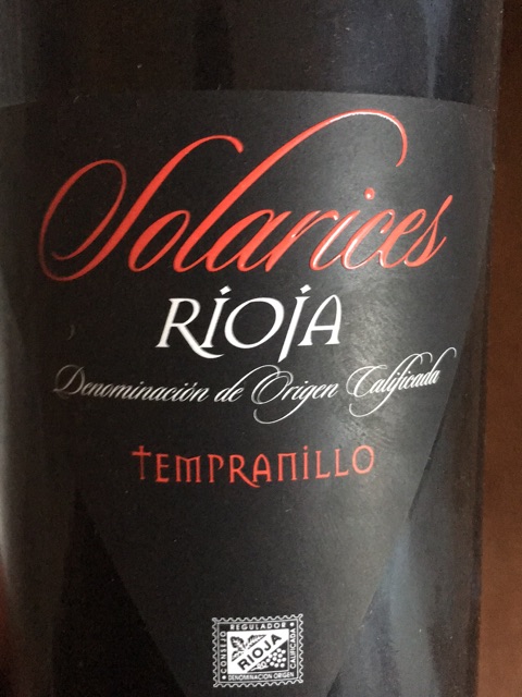 Solarices - Rioja Tempranillo - 2014