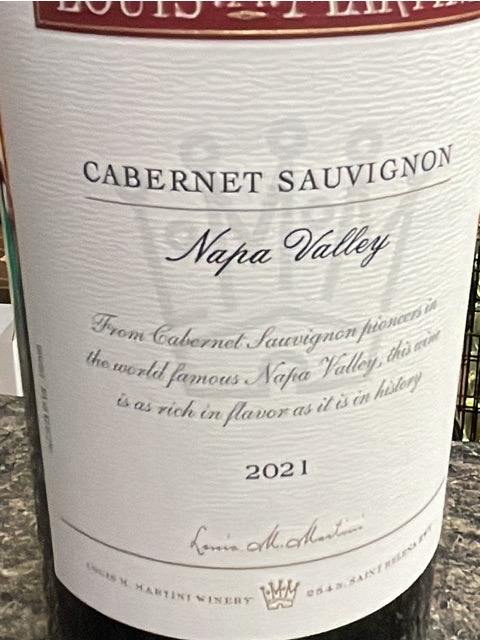 Louis M. Martini - Cabernet Sauvignon - 2021