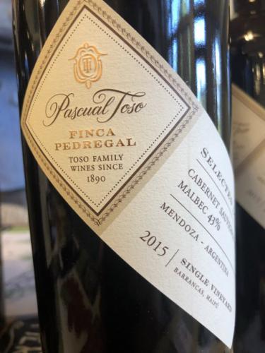 Pascual Toso - Finca Pedregal Single Vineyard Malbec - Cabernet Sauvignon - 
2015
