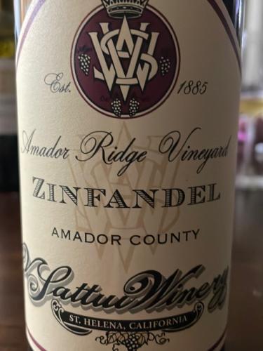 V. Sattui - Amador Ridge Vineyard Zinfandel - 2019