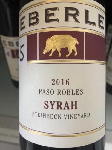 Eberle - Steinbeck Vineyard Syrah - 2016