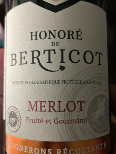 Berticot - Honoré de Berticot Merlot - 2019