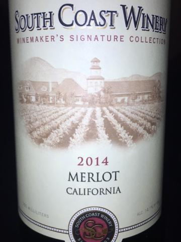 South Coast Winery - Merlot Winemaker's Signature Collection - 2014
