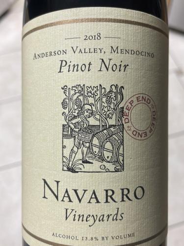 Navarro Vineyards - Deep End Blend Pinot Noir - 2018