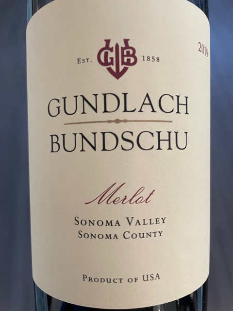 Gundlach Bundschu - Estate Vineyard Merlot - 2019