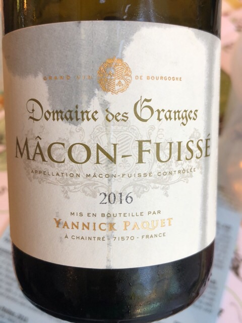 Yannick Paquet - Domaine des Granges Mâcon-Fuissé - 2016