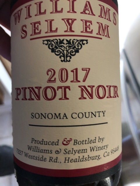 Williams Selyem - Sonoma County Pinot Noir - 2017
