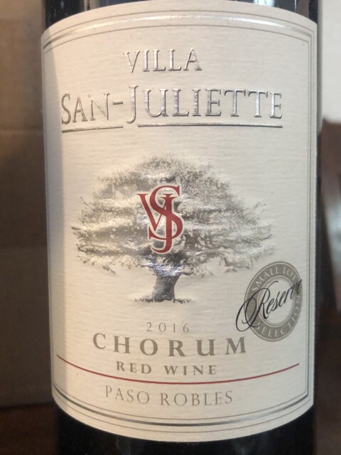 Villa San-Juliette - Chorum Red - 2016
