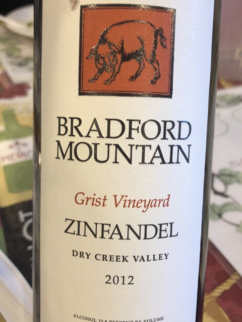 Bradford Mountain - Grist Vineyard Zinfandel - 2012