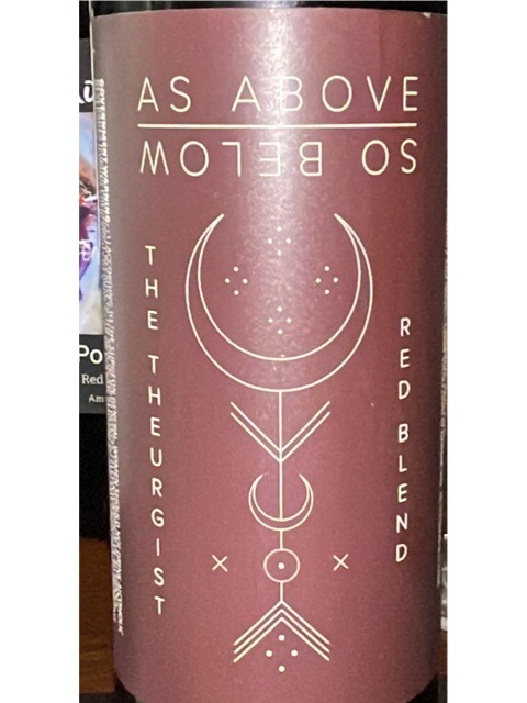 The Winery At Holy Cross Abbey - As Above So Below The Theurgist Red Blend - N.V.