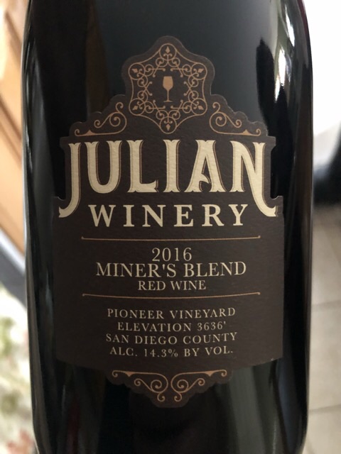 Julian Winery - Pioneer Vineyard Miner's Blend - 2016