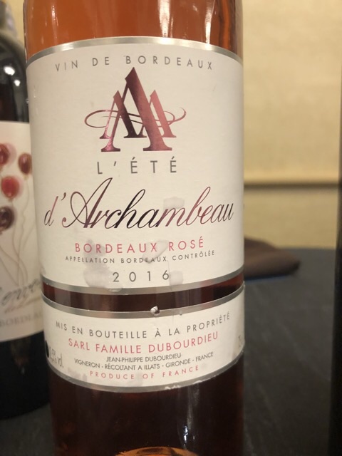 Château d'Archambeau - L'été Bordeaux Rosé - 2016