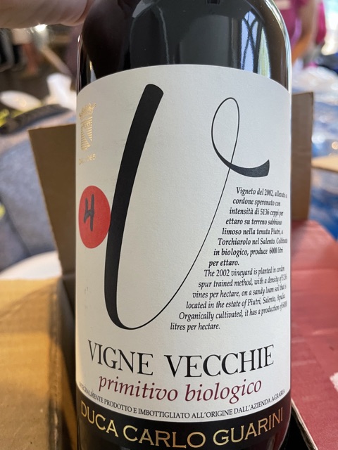 Duca Carlo Guarini - Vigne Vecchie Primitivo - 2019