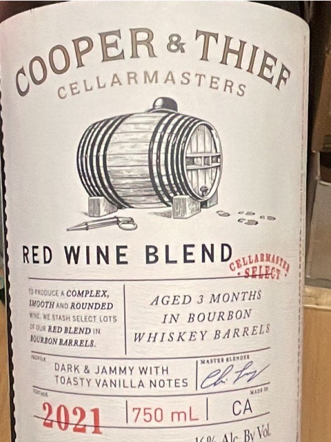 Cooper &amp; Thief - Red Blend (Aged in Bourbon Barrels) - 2021