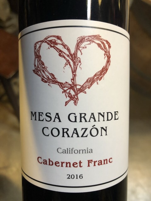 Mesa Grande Corazon - California Cabernet Franc - 2016