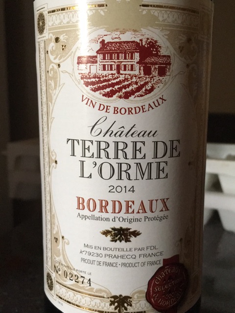 Château Terre de l'Orme - Bordeaux - 2014