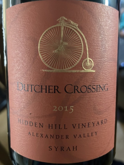 Dutcher Crossing - Hidden Hill Vineyard Syrah - 2015