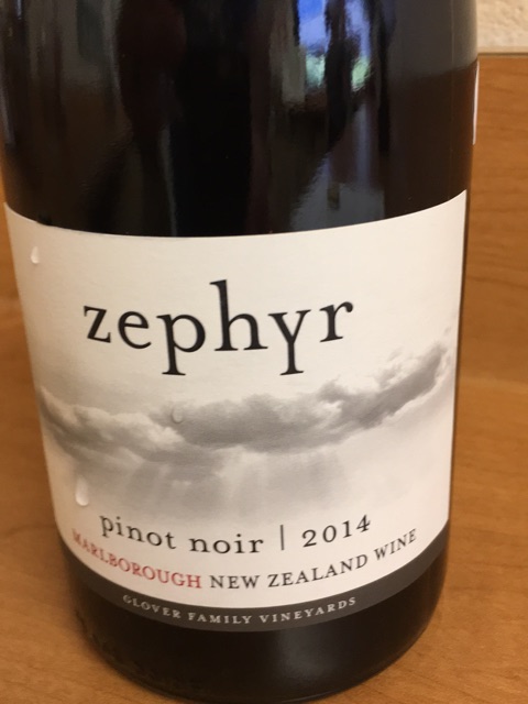 Zephyr - Glover Family Vineyards - Pinot Noir - 2014