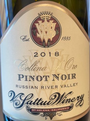 V. Sattui - Collina d'Oro Pinot Noir - 2018