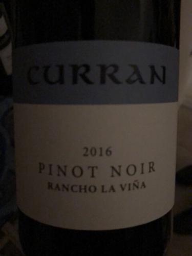 Curran - Rancho La Viña Pinot Noir - 2016