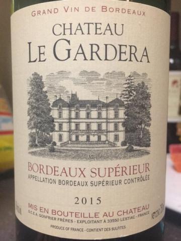 Gonfrier Freres - Château Le Gardera Bordeaux Supèrieur - 2015
