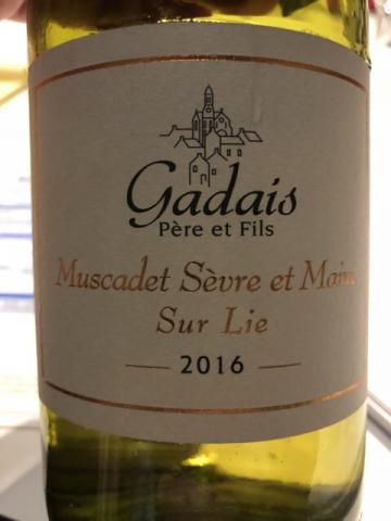 Gadais Pere & Fils - Domaine de La Tourmaline Muscadet de Sèvre et Maine Sur Lie  - 2016