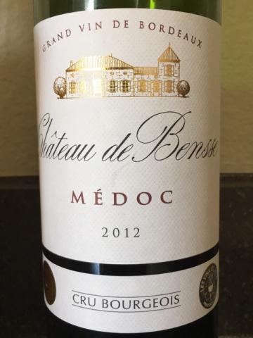 Château de Bensse - Médoc - 2012