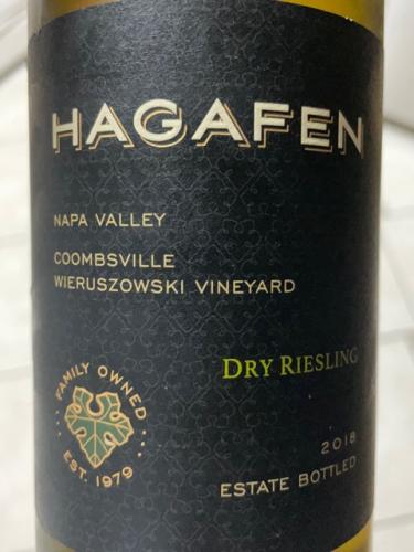 Hagafen - Rancho Wieruszowski Vineyard White Riesling - 2018