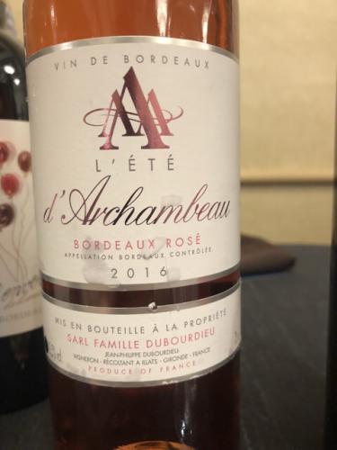Château d'Archambeau - L'été Bordeaux Rosé - 2016