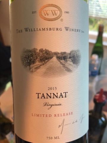The Williamsburg Winery - Tannat Limited Release - 2015