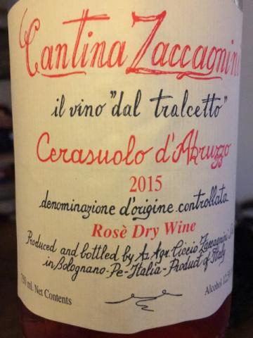 Cantina Zaccagnini - Cerasuolo d'Abruzzo dal Tralcetto - 2015