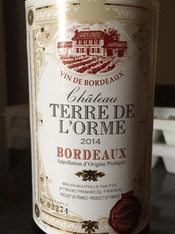 Château Terre de l'Orme - Bordeaux - 2014