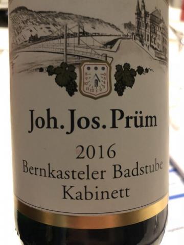 Joh. Jos. Prüm - Riesling Bernkasteler Badstube Kabinett - 2016