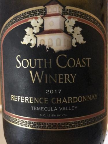 South Coast Winery - Reference Chardonnay - 2017