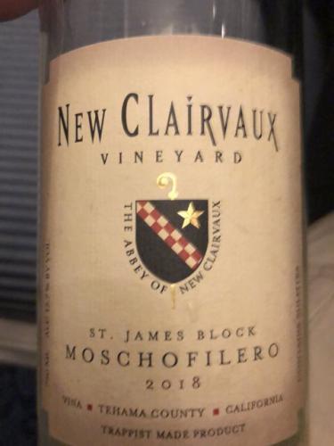 New Clairvaux - St. James Block Moschofilero - 2018
